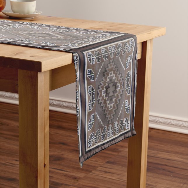 Native American Pattern Short Table Runner (In Situ)