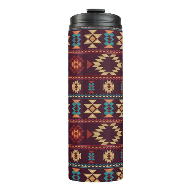 Native American Pattern Thermal Tumbler (Front)