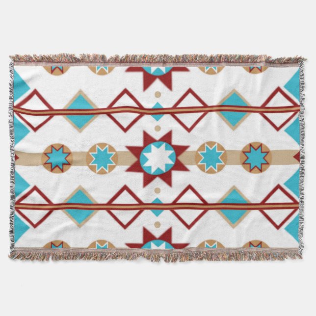 Native American Pattern Throw Blanket (Front)