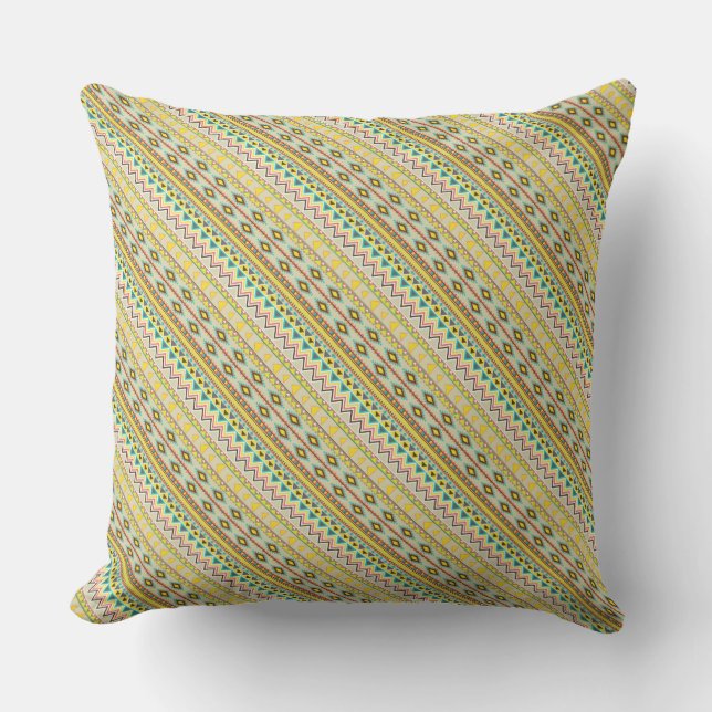 Native American Pattern Throw Pillow (Front)