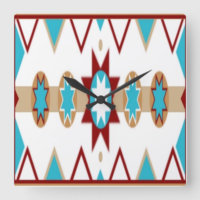 Native American Pattern Wall Clock (Front)