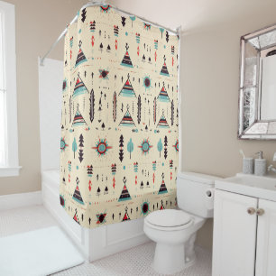 Native American patterned Shower Curtain