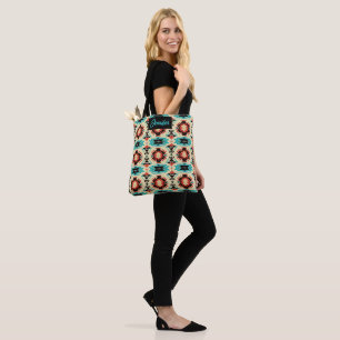 Native American patterned sunburst Tote Bag