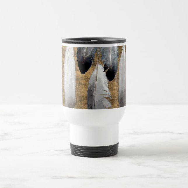 Native American Peace Feathers Designer Mug (Center)