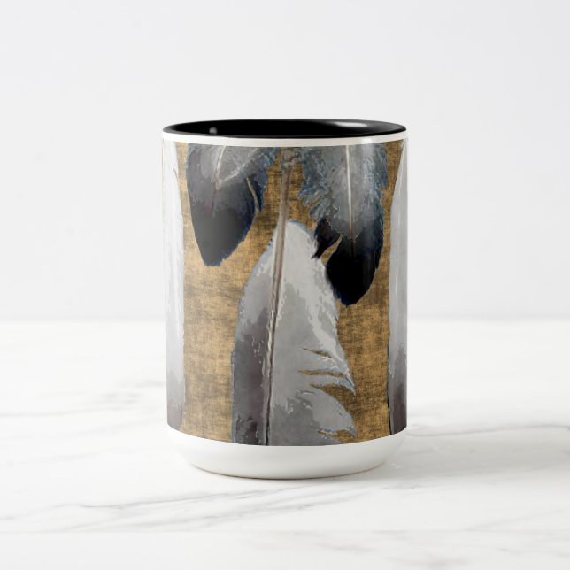 Native American Peace Feathers Designer Mug (Center)