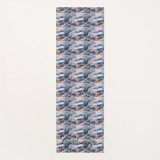 native american petroglyph Thunder_Cove Yoga Mat (Front)