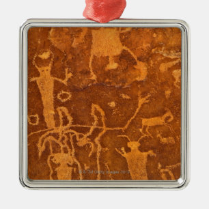 Native American petroglyphs, Rochester Panel, Metal Ornament