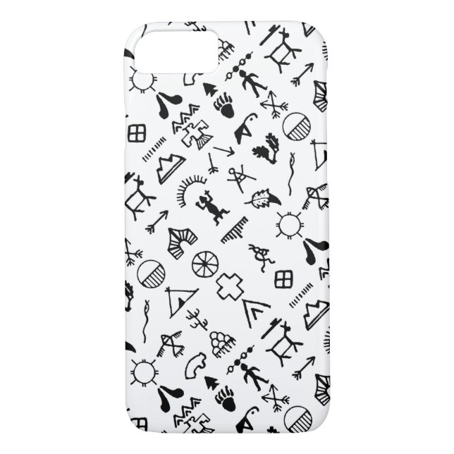 Native American Picture Symbols Case-Mate iPhone Case (Back)