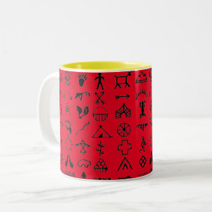 Native American Picture Symbols Coffee Mug