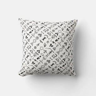 Native American Picture Symbols Cushion