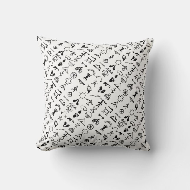 Native American Picture Symbols Cushion (Front)