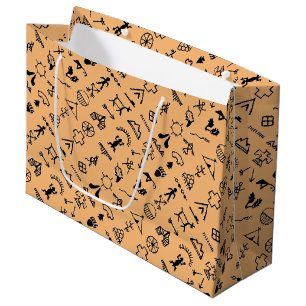 Native American Picture Symbols Large Gift Bag