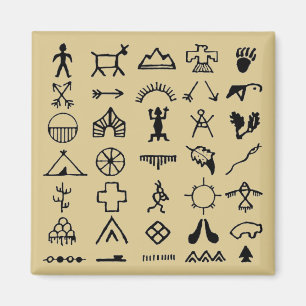 Native American Picture Symbols Magnet