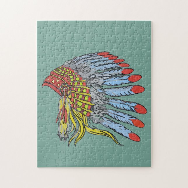 Native American Pow  Wow Jigsaw Puzzle (Vertical)