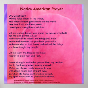 Native American Prayer Poster