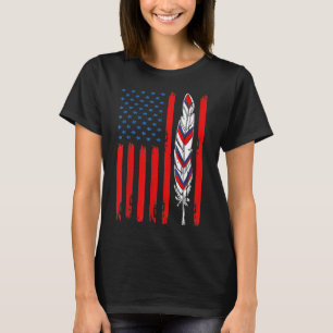 Native American Pride Usa Flag T-Shirt