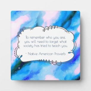 Native American Proverb Inspirational Wise Saying Plaque