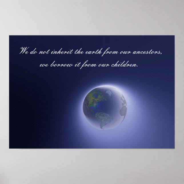 Native American Proverb Poster (Front)