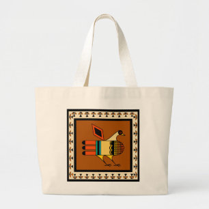 Native American Quail Large Tote Bag
