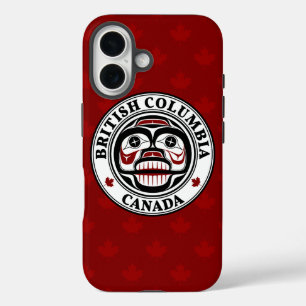 Native American Red Black Art Weeping Skull iPhone 16 Case
