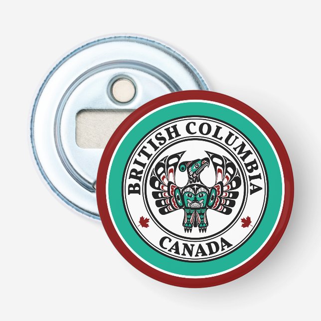 Native American Red Black Haida Art Thunderbird Bottle Opener (Front)