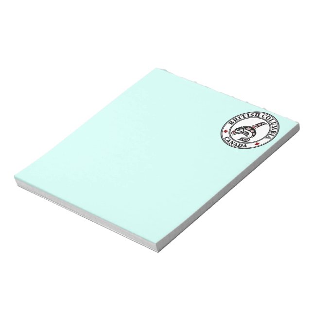 Native American Red Black Haida Orca Killer Whale Notepad (Rotated)
