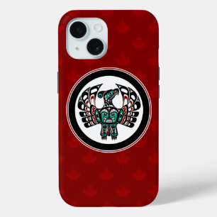 Native American Red Black Haida Thunderbird iPhone 15 Case