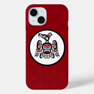 Native American Red Black Kaigani Thunderbird iPhone 15 Case