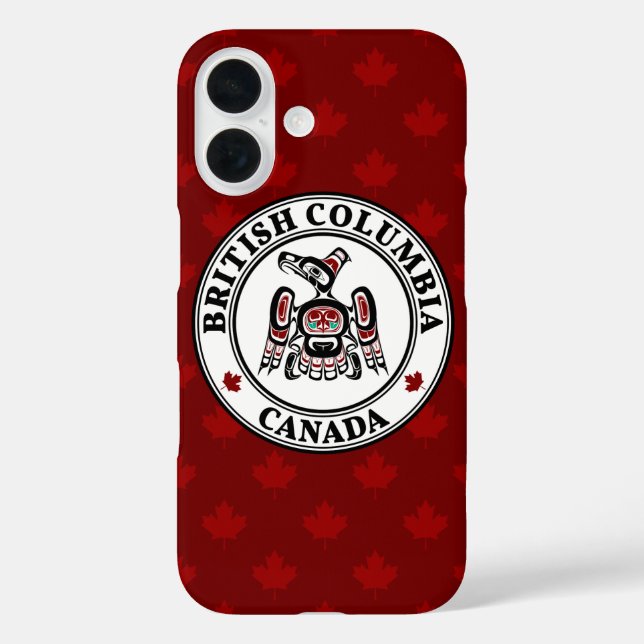 Native American Red Black Kaigani Thunderbird Case-Mate iPhone Case (Back)