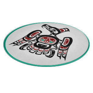Native American Red Black Kaigani Thunderbird Cutting Board