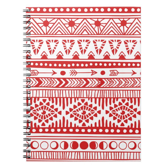 Native American: Red Ink Doodle. Notebook (Front)