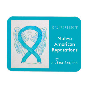Native American Reparations Angel Ribbon Magnet