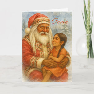 Native American Santa Christmas Card