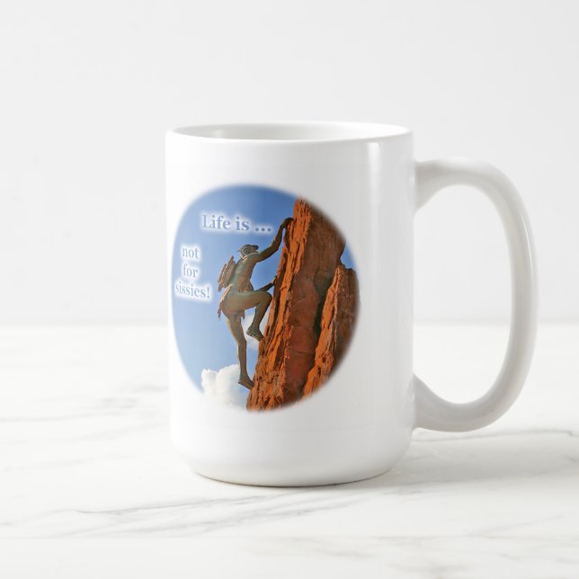 Native American Scaling a Peak Coffee Mug (Right)