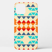 Native american seamless pattern of rhombus and tr