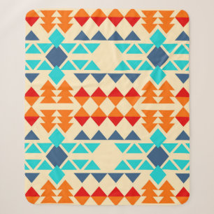 Native american seamless pattern of rhombus and tr sherpa blanket