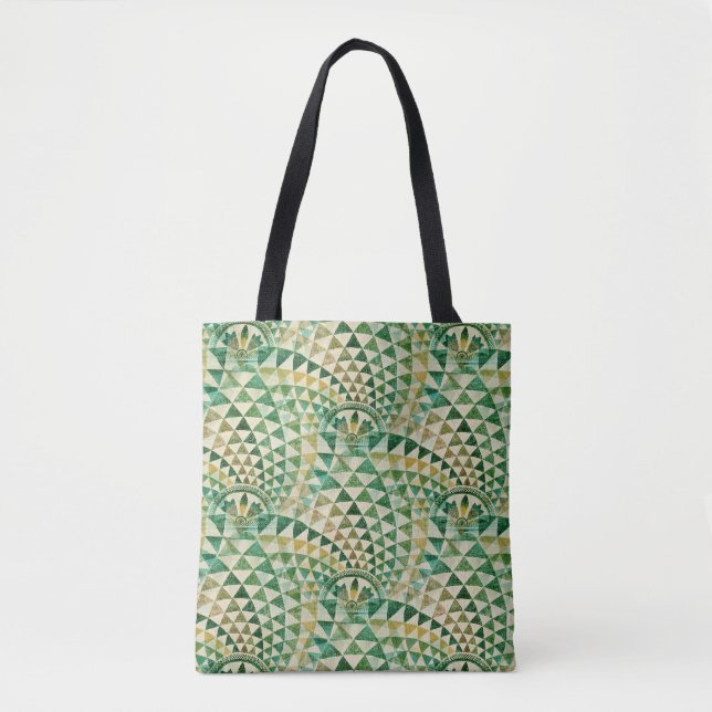 Native American seamless tribal pattern green Tote Bag (Front)