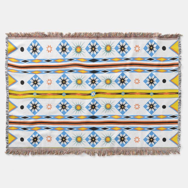 Native American Shoshone Throw Blanket (Front)