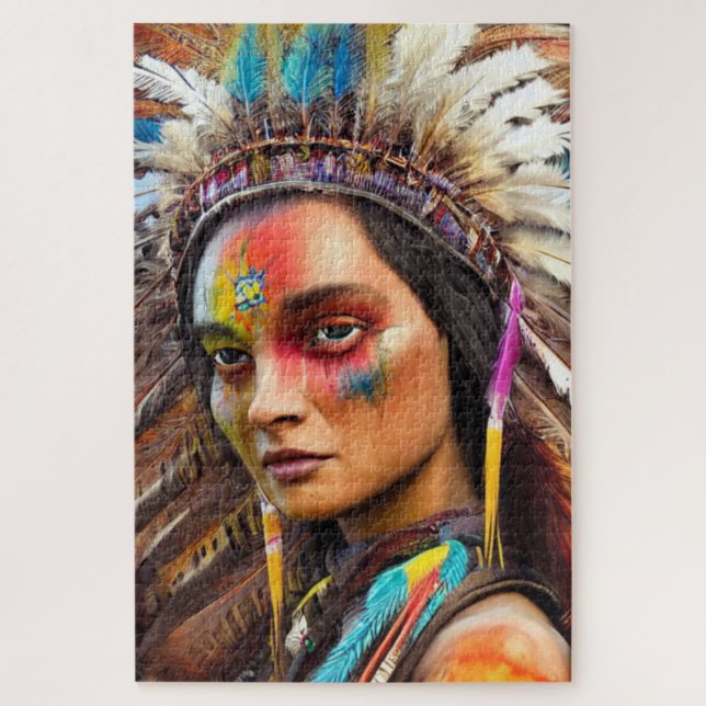 Native American Sioux Puzzle (Vertical)
