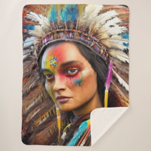 Native American Sioux Sherpa Blanket