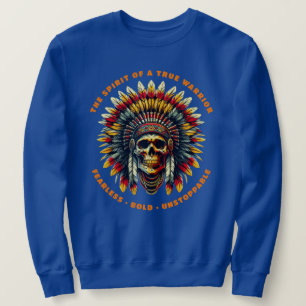 Native American Skull Chief  Sweatshirt