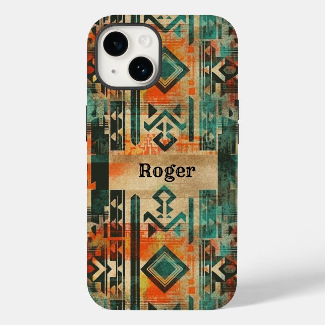 Native American Southwest Aztec Personalised Case-Mate iPhone Case (Back)
