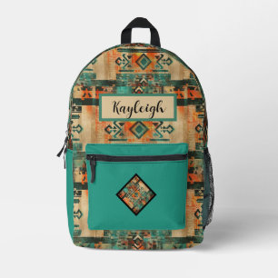 Native American Southwest Aztec Personalised Printed Backpack