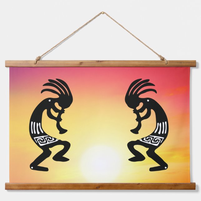 Native American Southwestern Kokopelli Hanging Tapestry (Front)