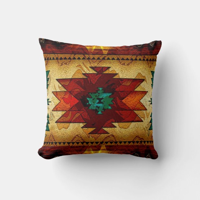 Native American Southwestern Tribal Cushion (Front)