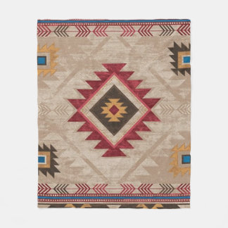 Native American Southwestern Tribal Fleece Blanket