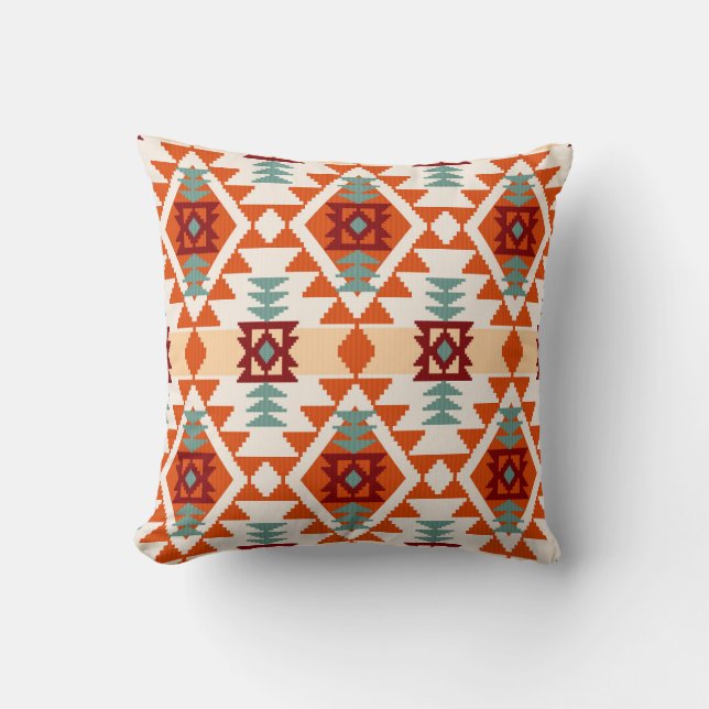 Native American Style Geometric Seamless Cushion (Front)