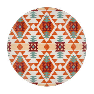 Native American Style Geometric Seamless Cutting Board