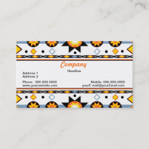 Native American Sun Pattern Business Card