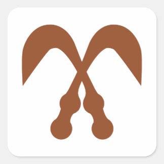 Native American Symbols,seal of the Cherokee  Square Sticker